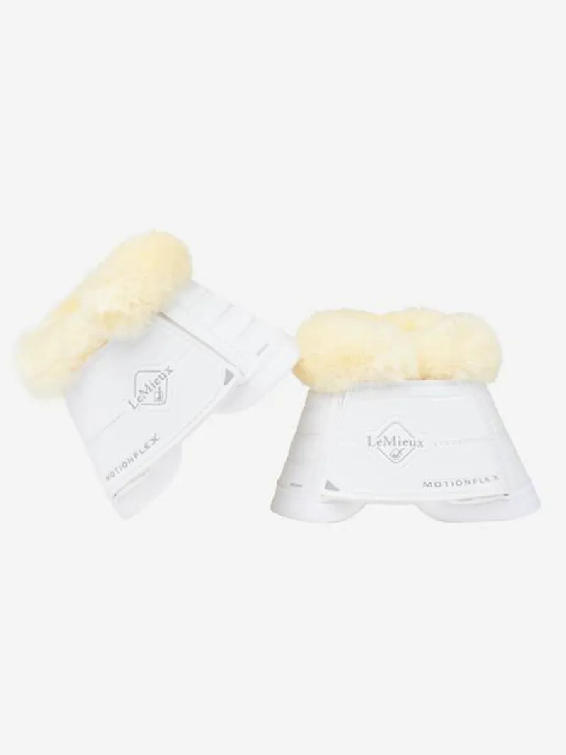 LeMieux Motionflex Over Reach Boot with Fleece Edge in White