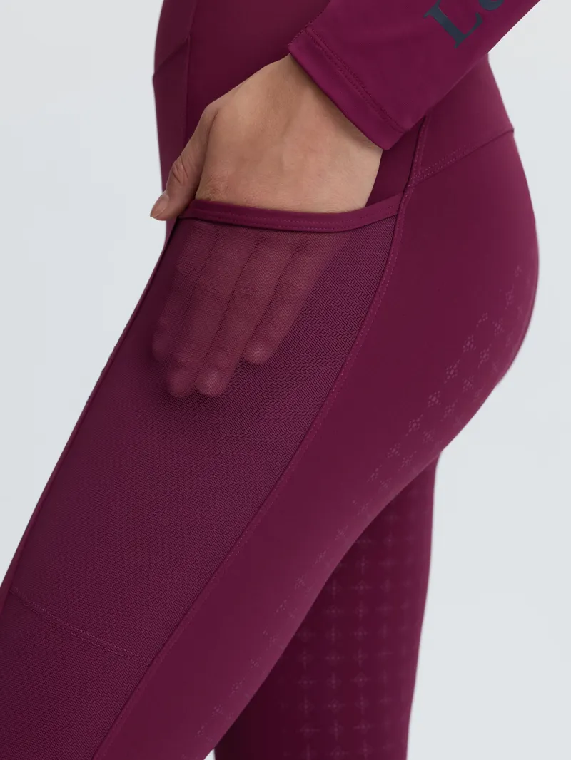 LeMieux Naomi Pull On Breeches Ladies in Blackberry-5