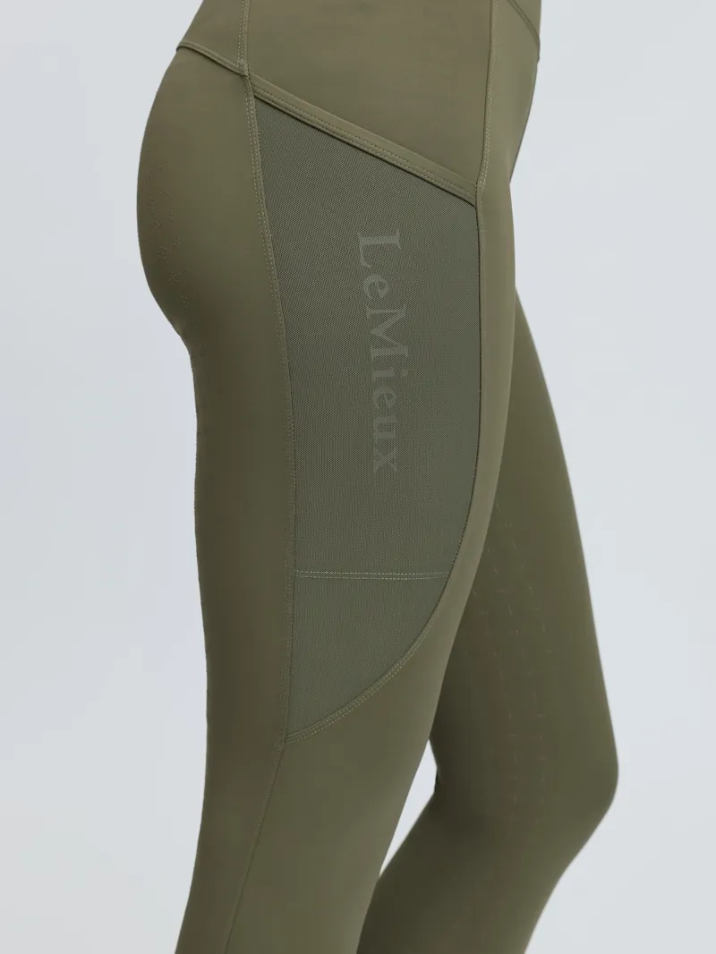 LeMieux Naomi Pull On Breeches Ladies in Willow Green-3