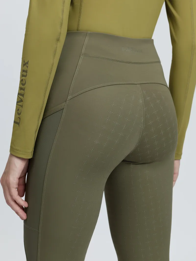LeMieux Naomi Pull On Breeches Ladies in Willow Green-4