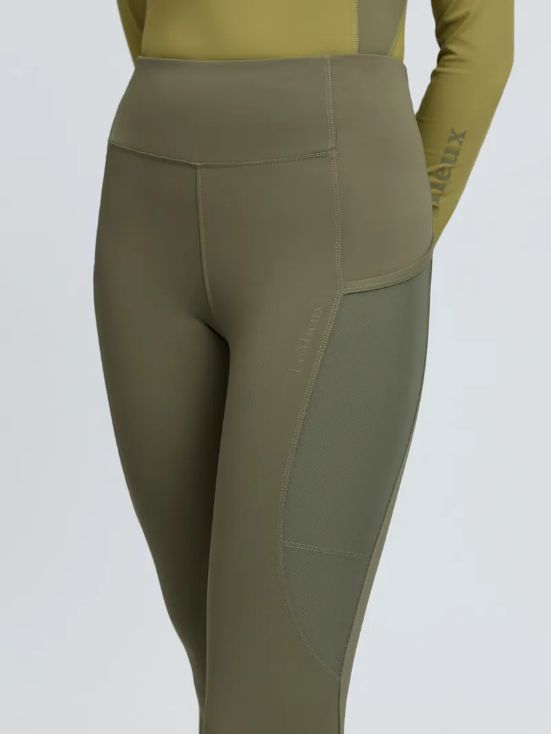 LeMieux Naomi Pull On Breeches Ladies in Willow Green-6