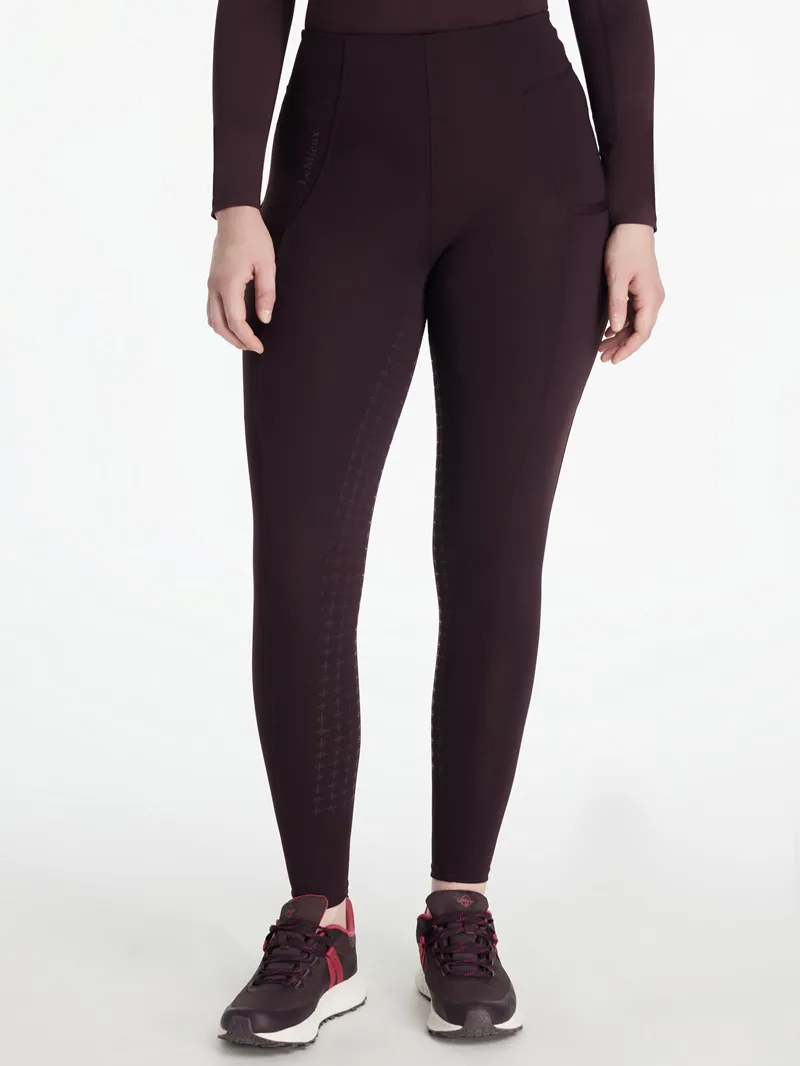 LeMieux Naomi Pull On Breeches Ladies in Damson