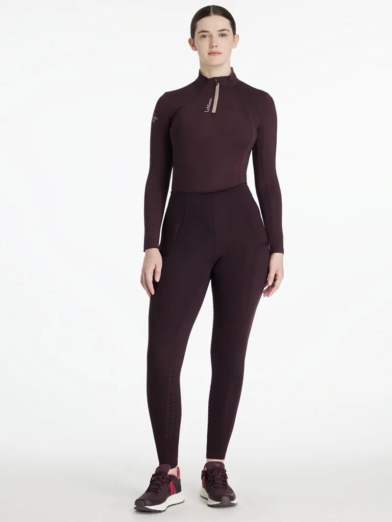 LeMieux Naomi Pull On Breeches Ladies in Damson-3