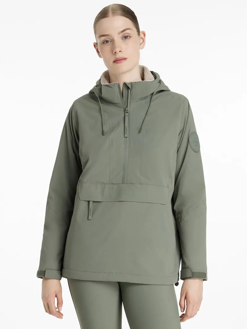 LeMieux Phoebe Half Zip Waterproof Anorak Ladies in Rosemary
