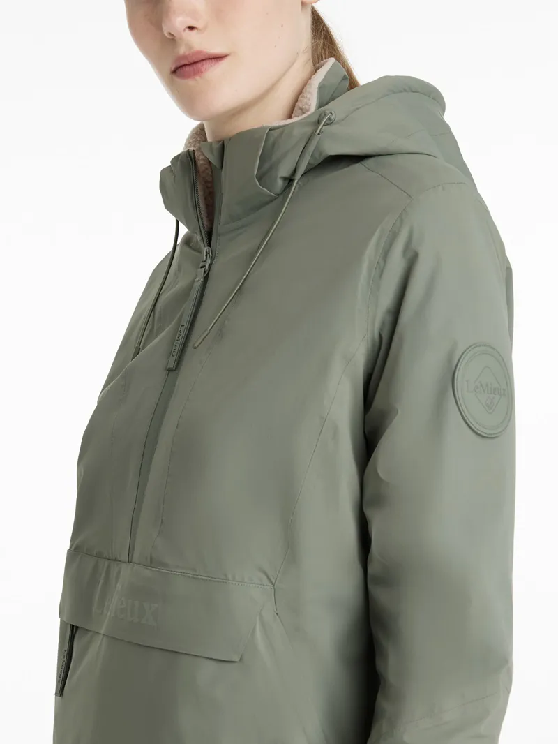 LeMieux Phoebe Half Zip Waterproof Anorak Ladies in Rosemary-1