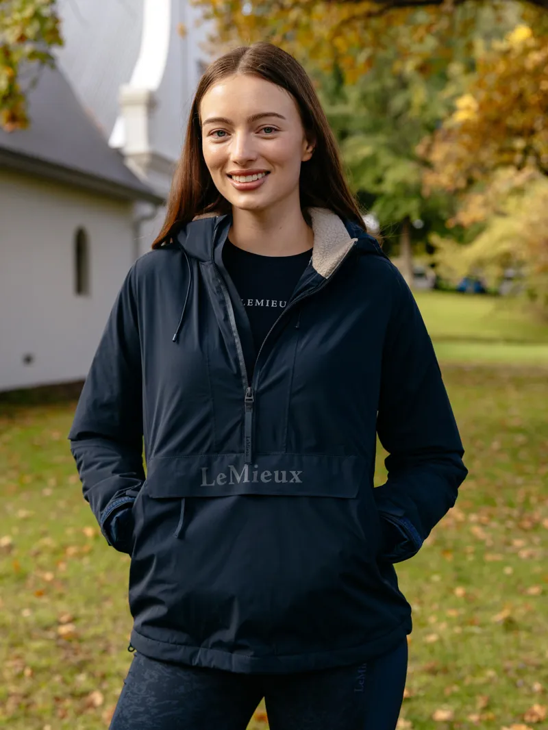 LeMieux Phoebe Half Zip Waterproof Anorak Ladies in Navy-4