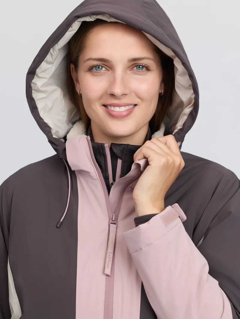 LeMieux Phoebe Half Zip Waterproof Anorak Ladies in Wild Rose-3