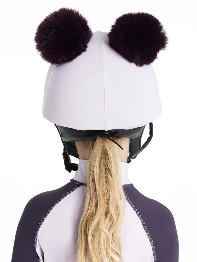 LeMieux Mini Double Pom Hat Silk in Lilac-1