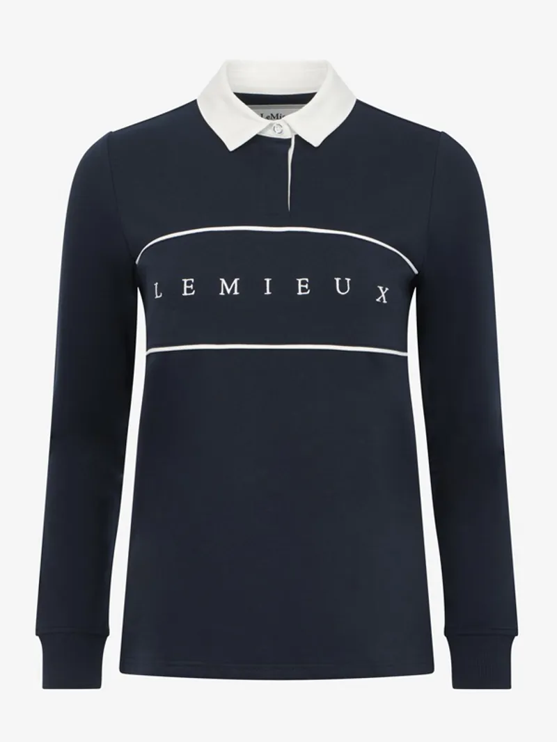 LeMieux Rochelle Rugby Shirt Ladies in Navy