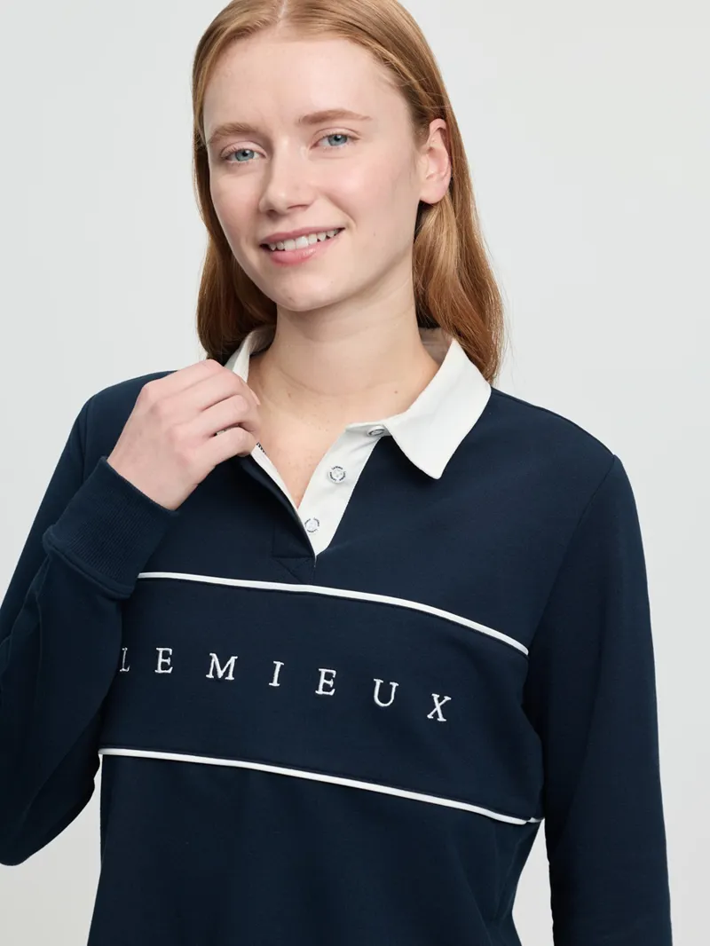LeMieux Rochelle Rugby Shirt Ladies in Navy-1