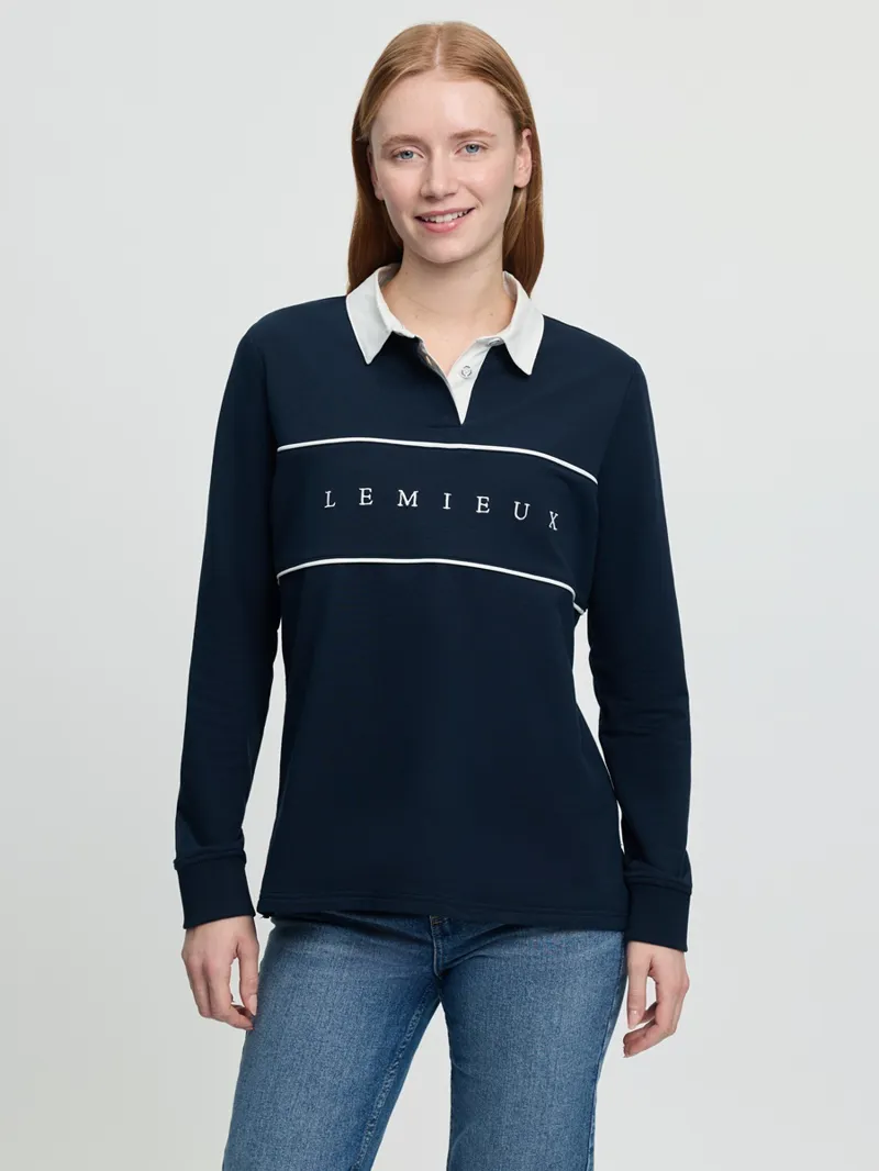 LeMieux Rochelle Rugby Shirt Ladies in Navy-4