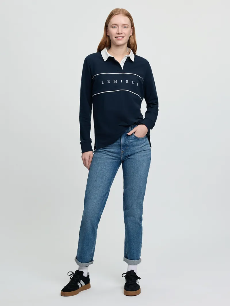 LeMieux Rochelle Rugby Shirt Ladies in Navy-5