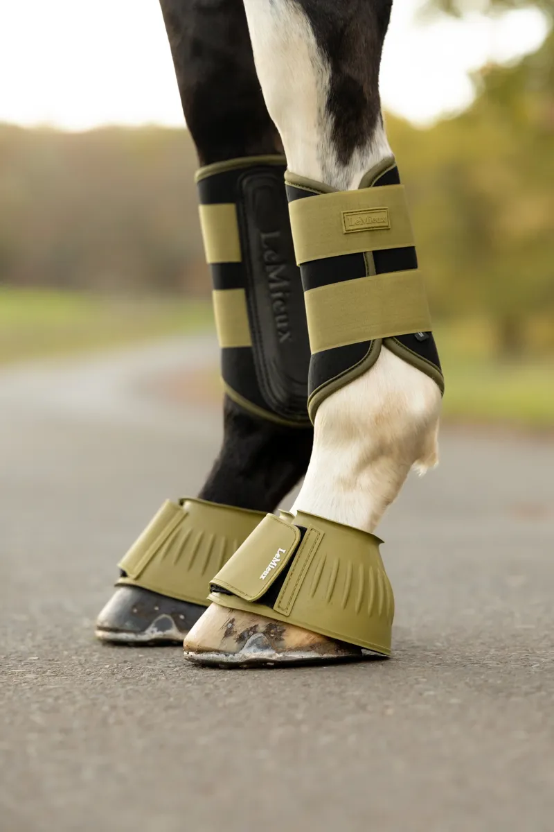 LeMieux Rubber Bell Boots in Gooseberry-2