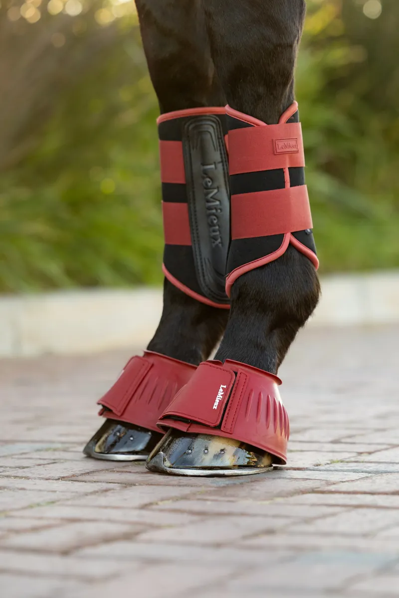 LeMieux Rubber Bell Boots in Russet-2
