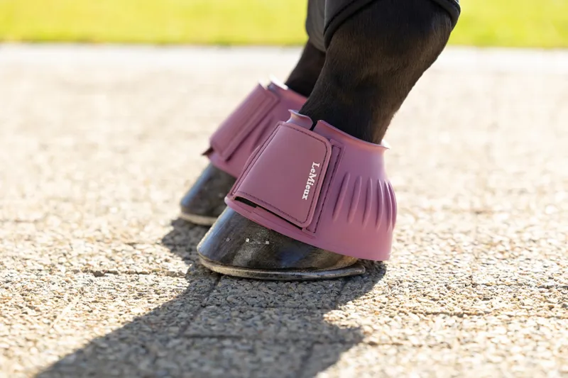 LeMieux Rubber Bell Boots in Mallow-2