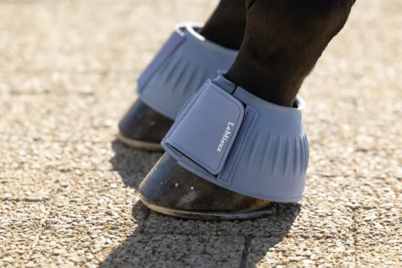 LeMieux Rubber Bell Boots in Powder Blue-2