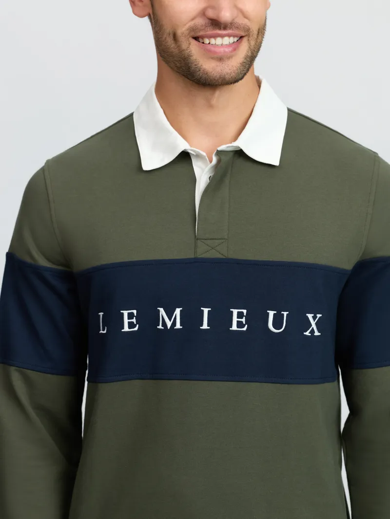 LeMieux Rugby Shirt Mens in Olive-1