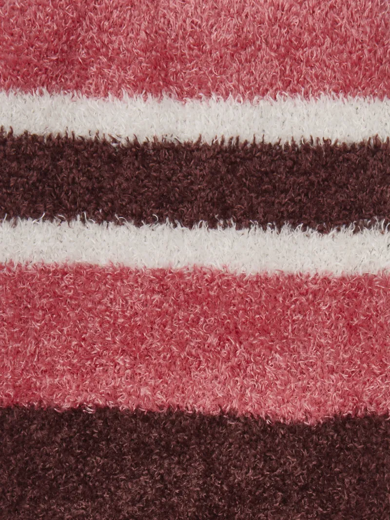 LeMieux Sabrina Stripe Fluffies Adults in Cranberry-1