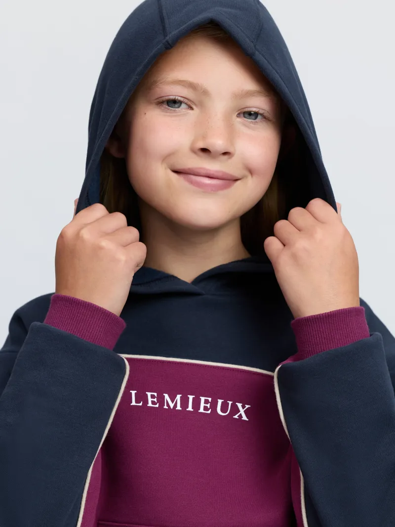 LeMieux Sadie Young Rider Hoodie in Blackberry-4