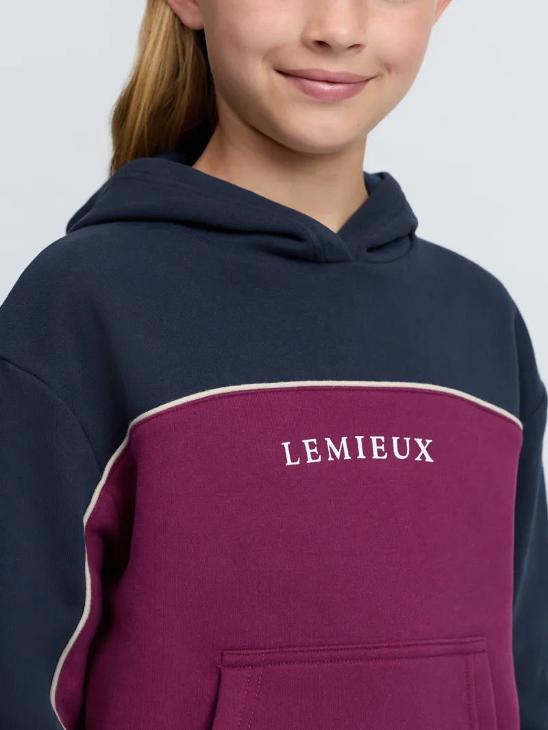 LeMieux Sadie Young Rider Hoodie in Blackberry-6
