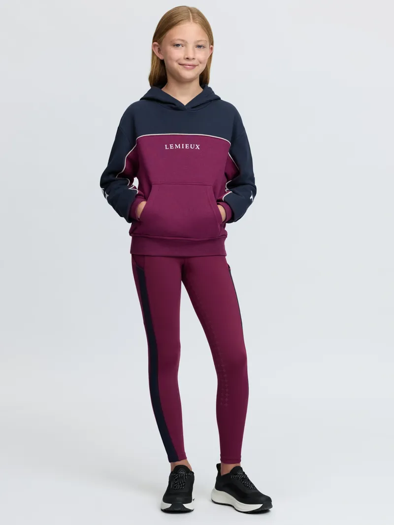 LeMieux Sadie Young Rider Hoodie in Blackberry-3