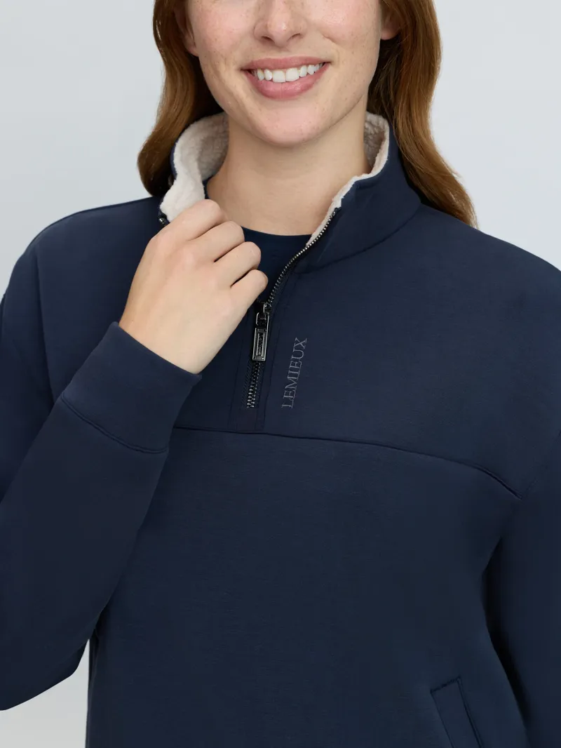 LeMieux Scarlet Quarter Zip Sweat Ladies in Navy-2
