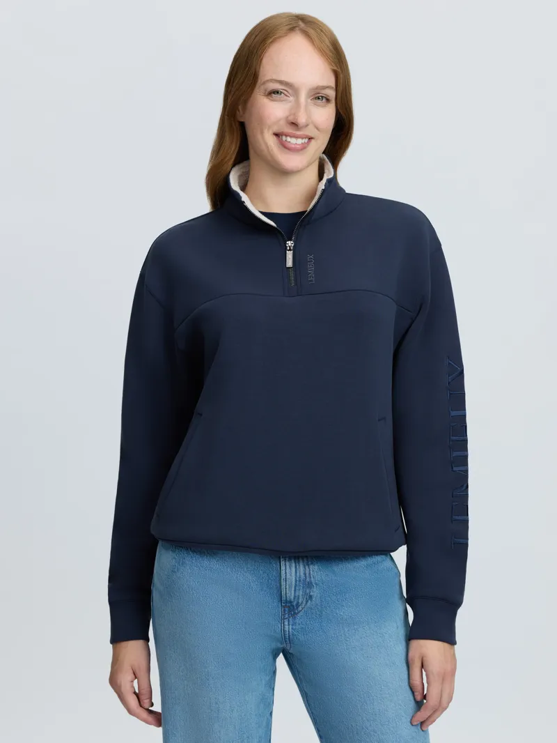 LeMieux Scarlet Quarter Zip Sweat Ladies in Navy