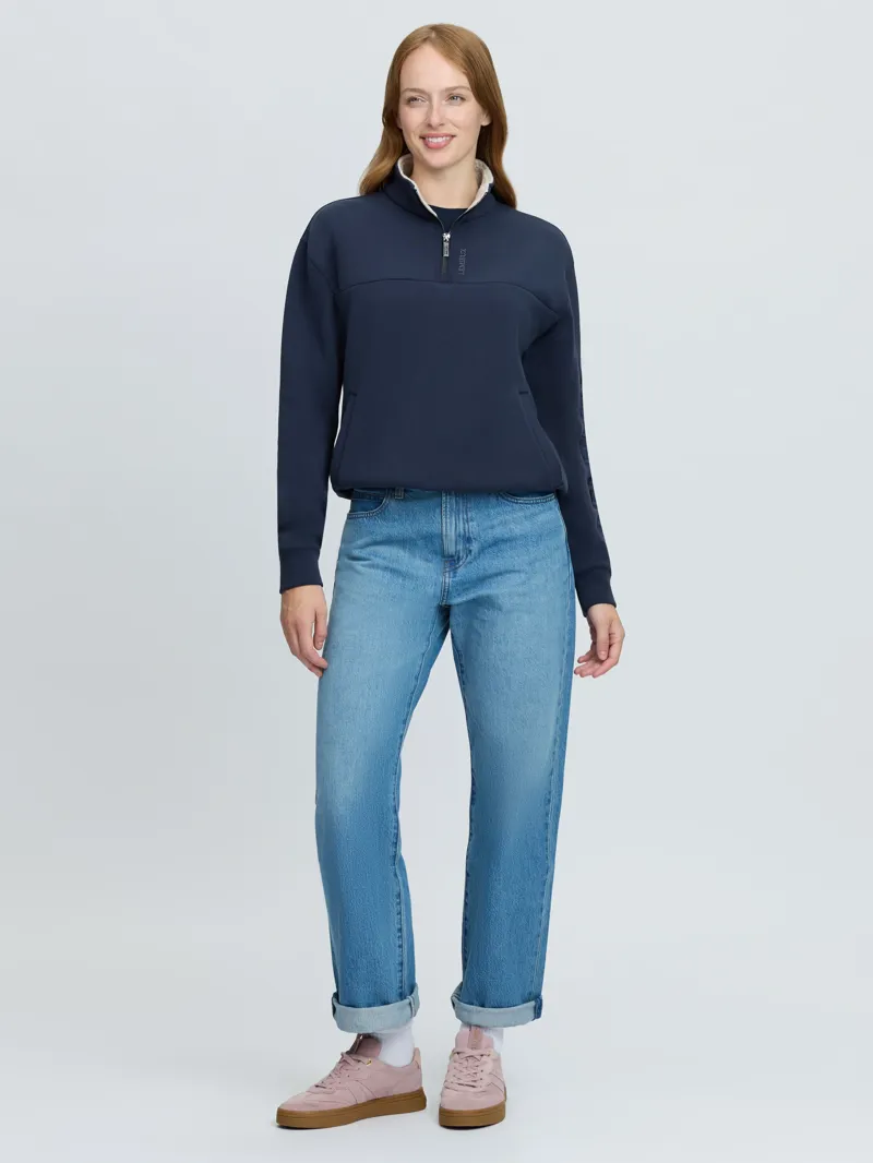 LeMieux Scarlet Quarter Zip Sweat Ladies in Navy-5