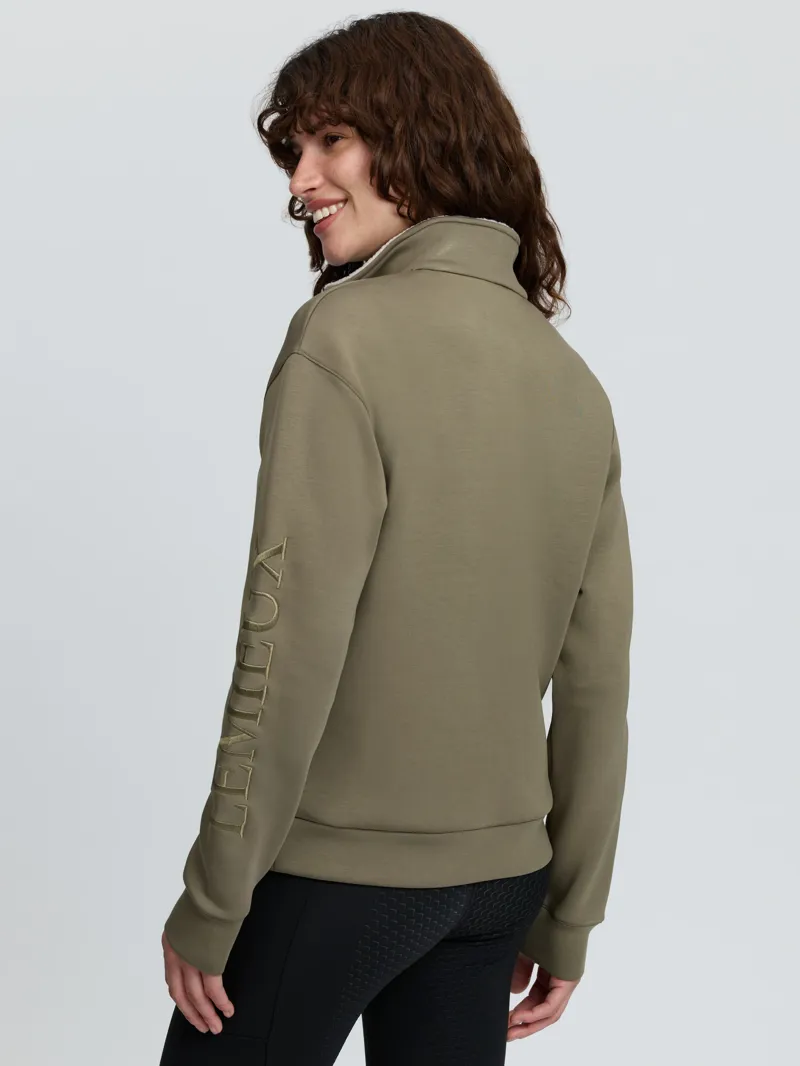 LeMieux Scarlet Quarter Zip Sweat Ladies in Willow Green-5