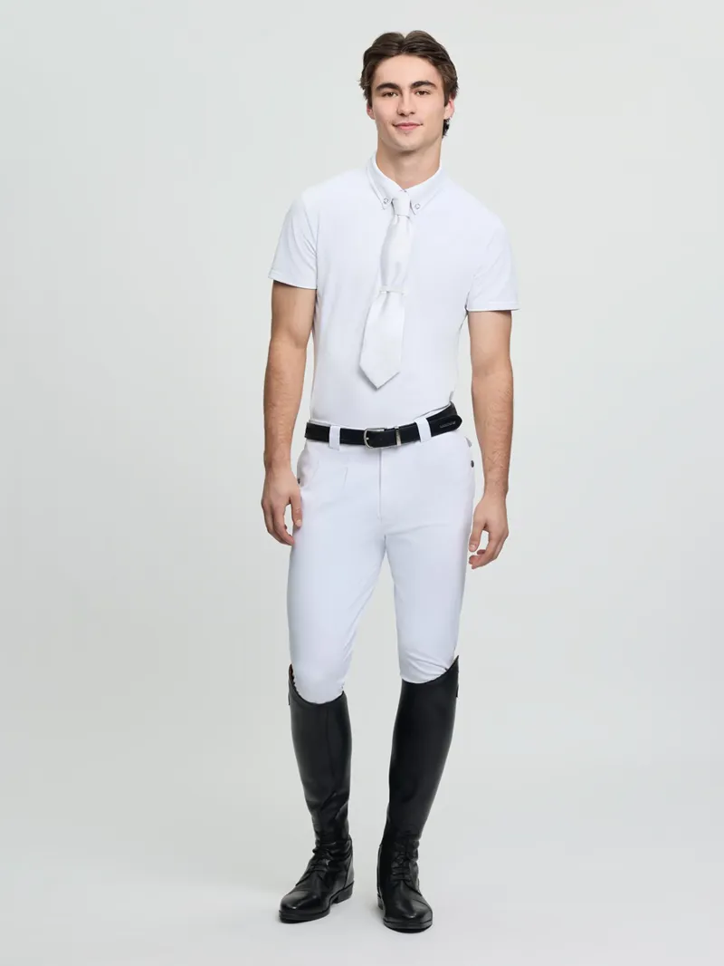 LeMieux Short Sleeve Competition Shirt Mens in White-6