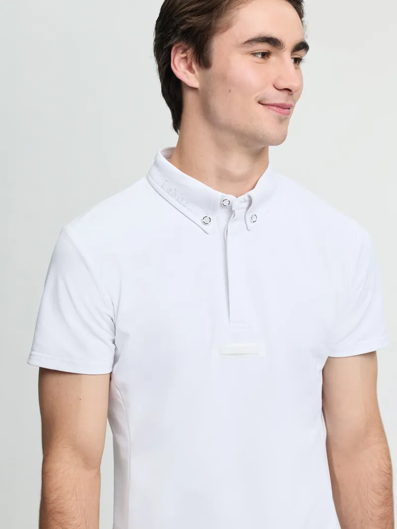 LeMieux Short Sleeve Competition Shirt Mens in White-4