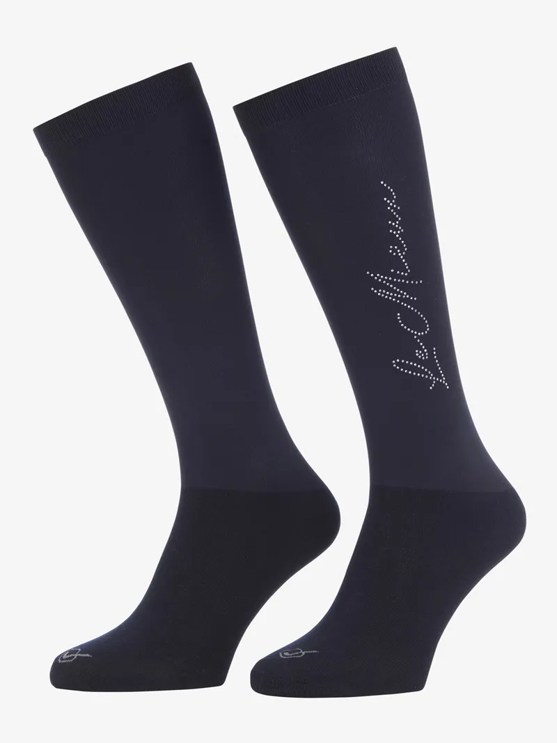 LeMieux Sparkle Competition Socks in Navy