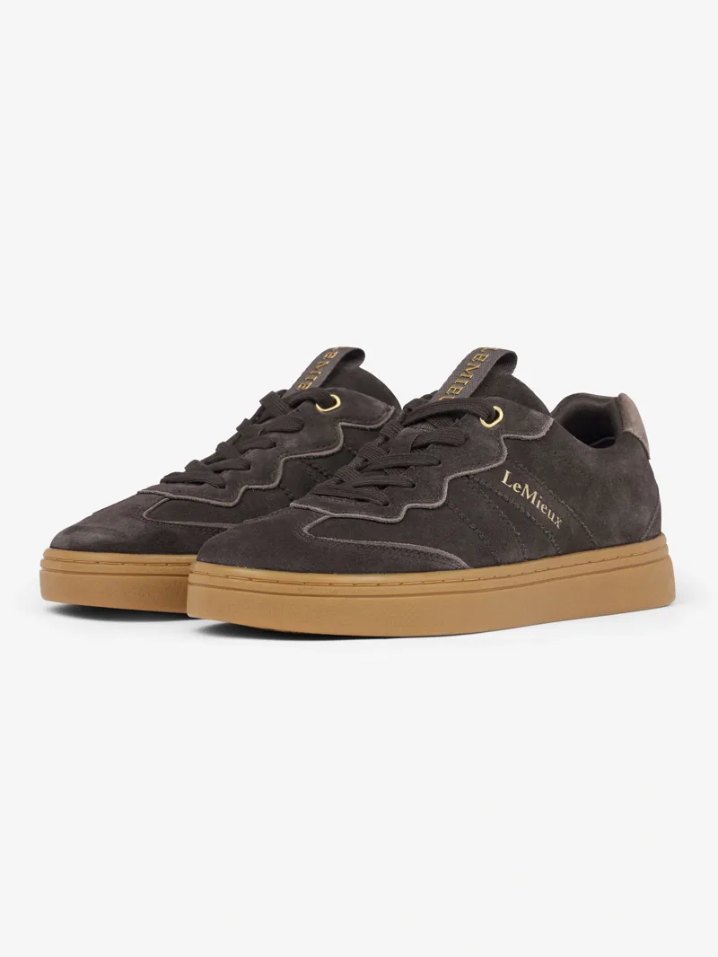 LeMieux Stockbridge Suede Trainers Ladies in Cocoa
