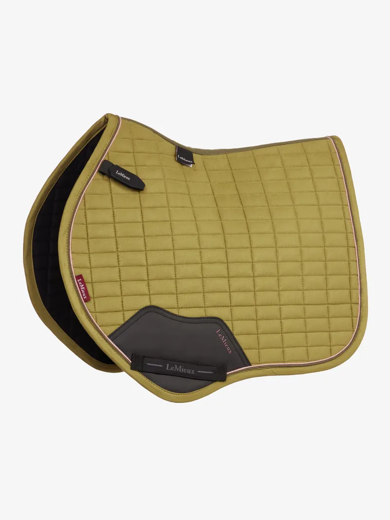 LeMieux Suede Close Contact Saddle Pad in Gooseberry