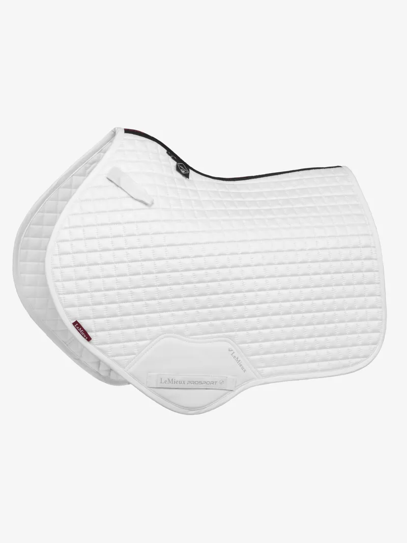 LeMieux Close Contact Suede Saddle Pad in White