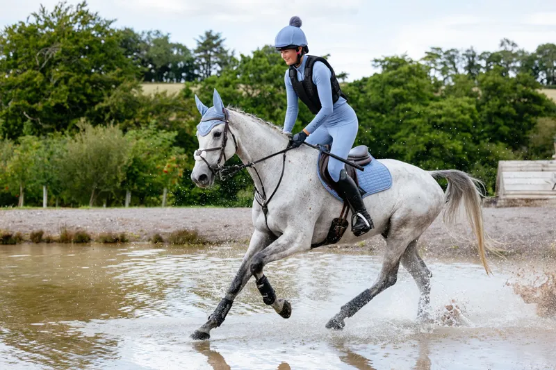 LeMieux Suede Close Contact Square in Powder Blue-3