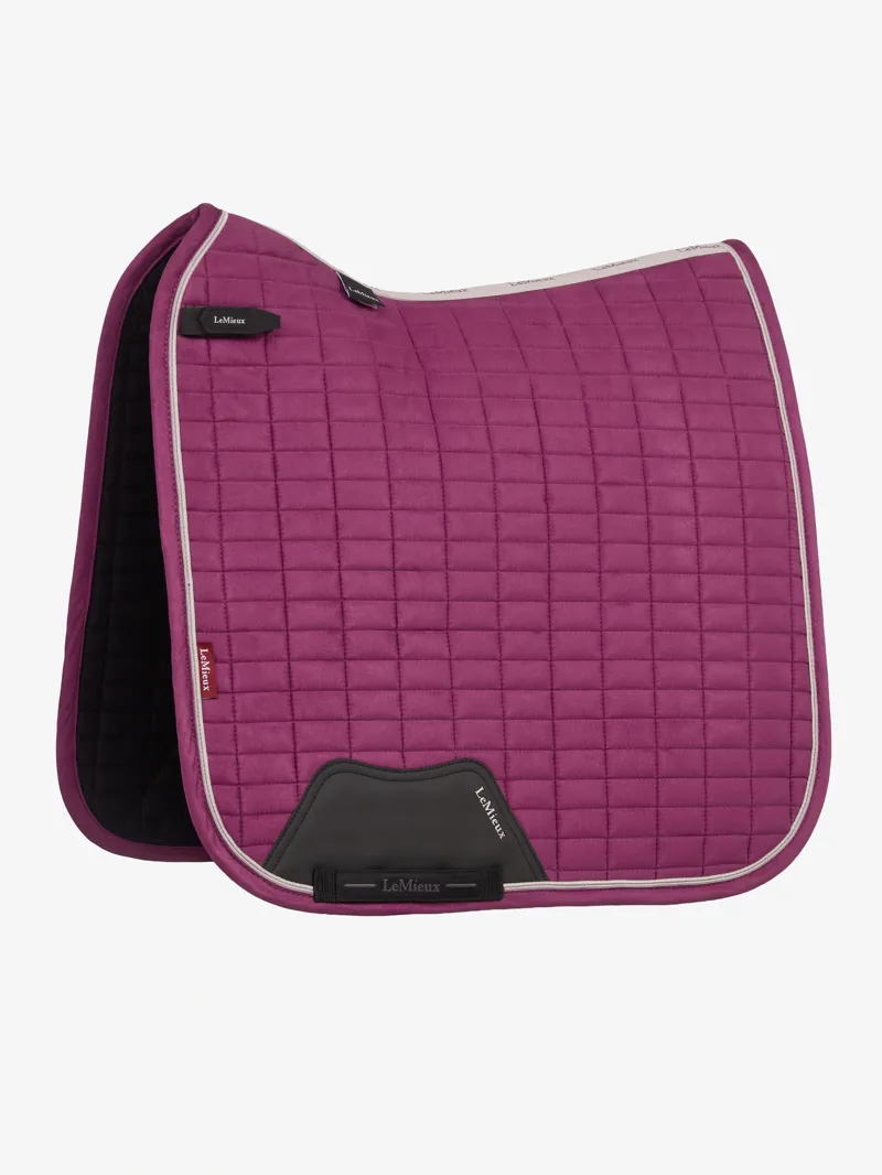 LeMieux Suede Dressage Saddle Pad in Blackberry