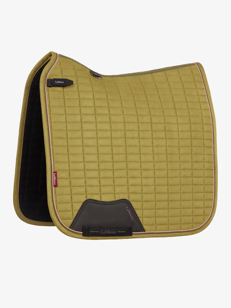LeMieux Suede Dressage Saddle Pad in Gooseberry