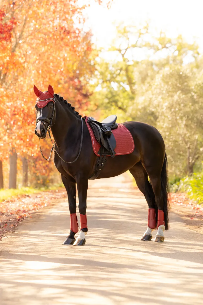 LeMieux Suede Dressage Saddle Pad in Russet-4