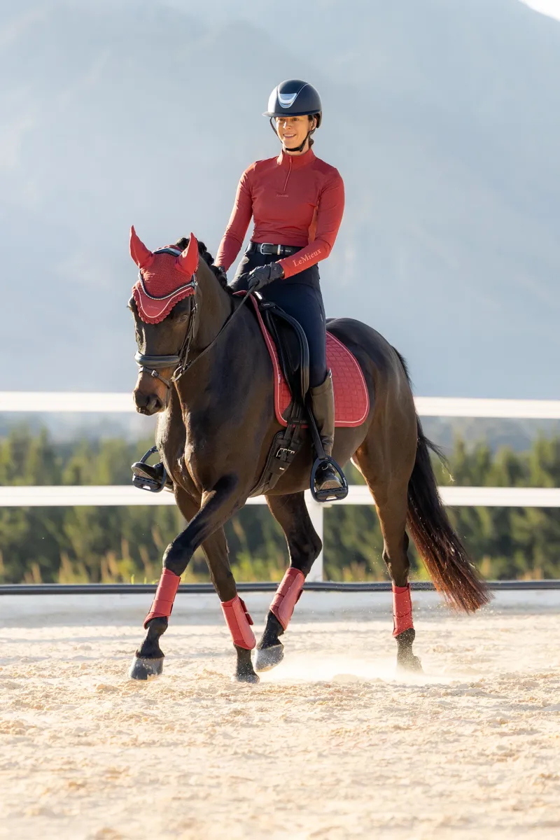 LeMieux Suede Dressage Saddle Pad in Russet-1