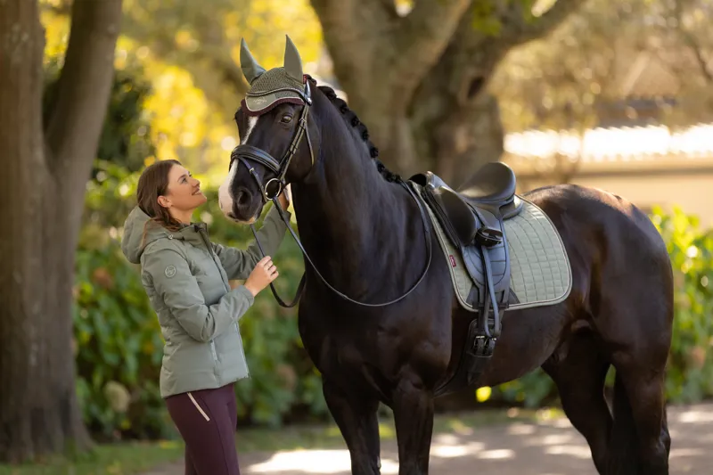 LeMieux Classic Suede Dressage Square in Rosemary-4