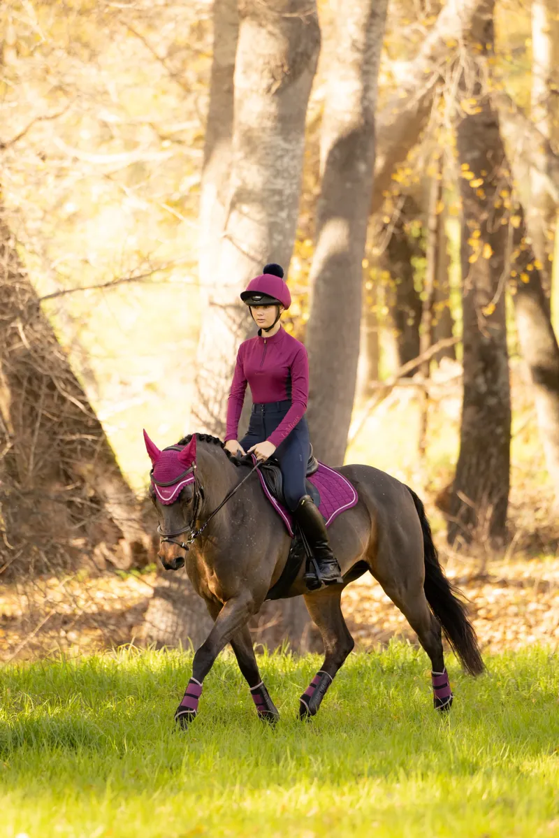 LeMieux Suede GP Saddle Pad in Blackberry-3