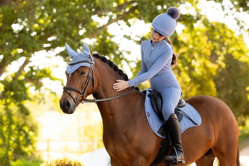 LeMieux Suede GP Square in Powder Blue-1