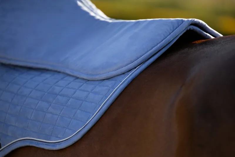 LeMieux Suede Half Pad in Powder Blue-2