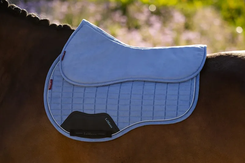 LeMieux Suede Half Pad in Powder Blue-3