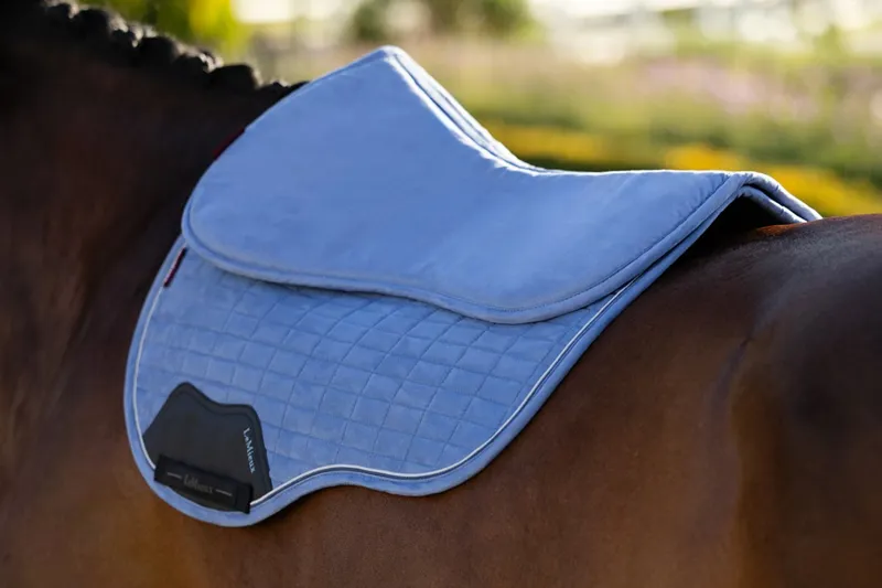 LeMieux Suede Half Pad in Powder Blue-4