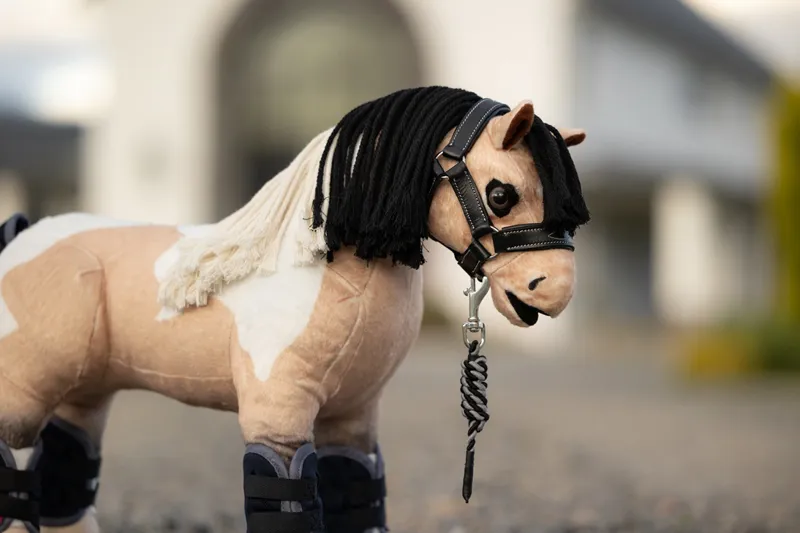 LeMieux Toy Pony Leather Headcollar Set in Black-1