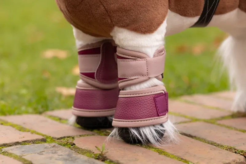 LeMieux Toy Pony Mesh Brushing Boots in Blackberry-1