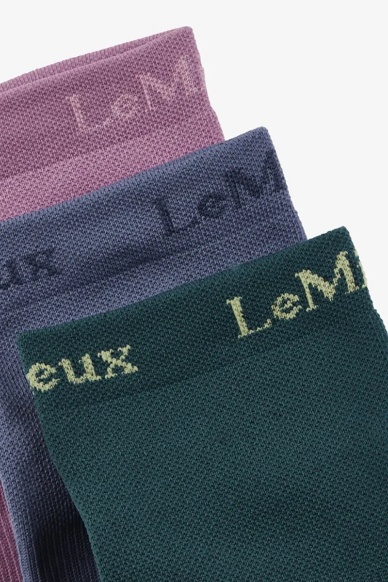 LeMieux Trainer Sock Multi 3 Pack Ladies-2