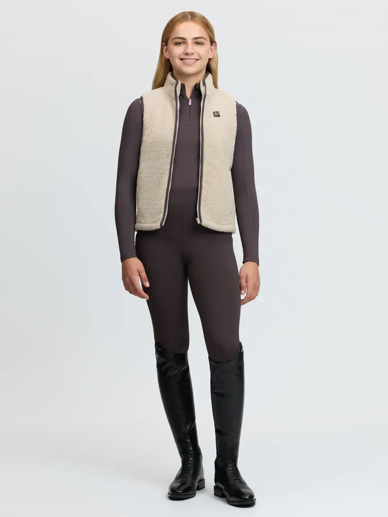 LeMieux Trinity Teddy Gilet Young Rider in Stone-2